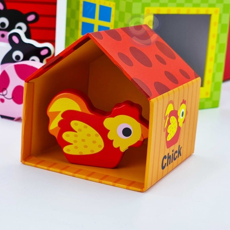 Pudełka Układanka ze Zwierzątkami Farma - Woopie