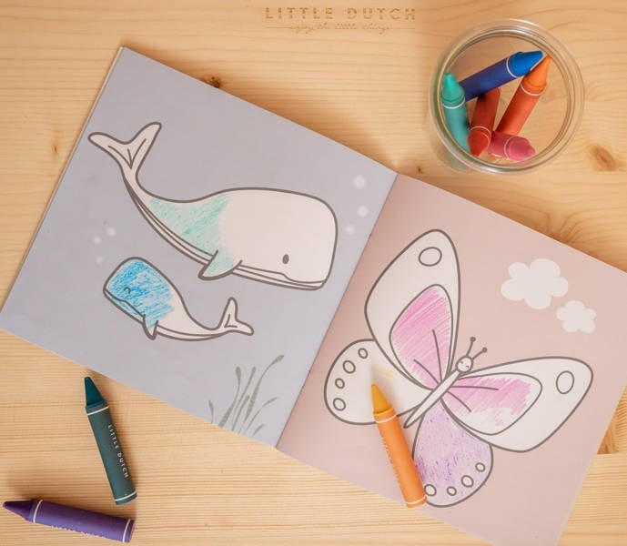 Kredki Woskowe Grube Okrągłe dla Maluchów – Little Dutch