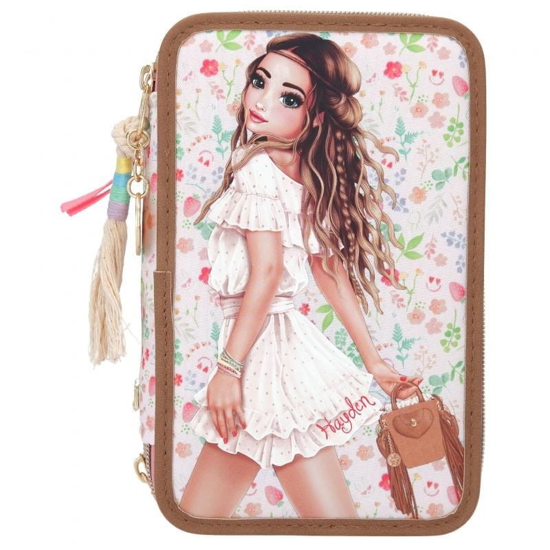 Trójdzielny Piórnik z Wyposażeniem Flower Berry - TOPModel