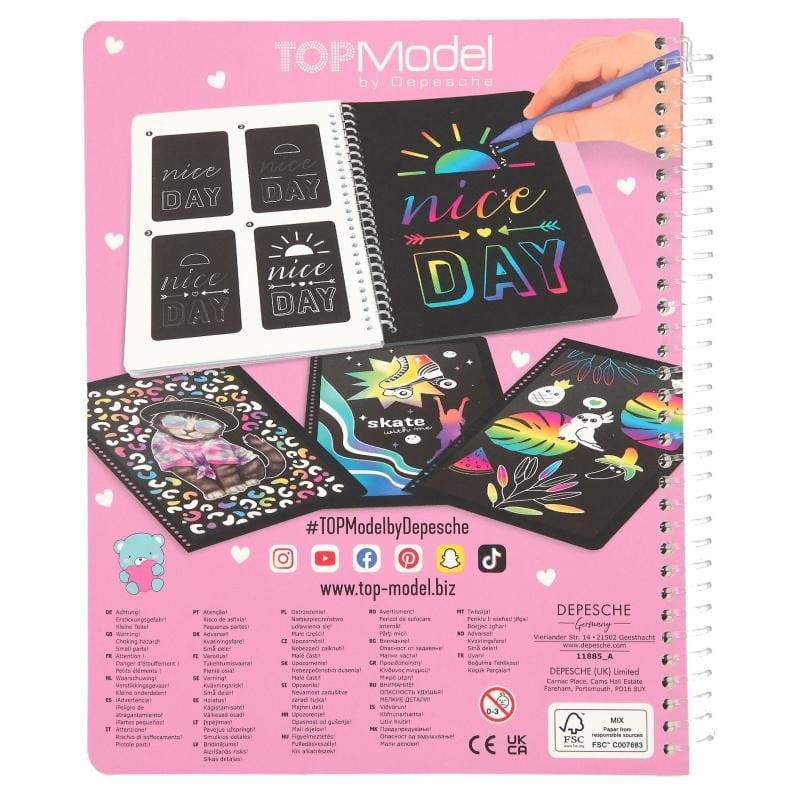 Zdrapywanki z Rysikiem Magic Scratch 20 str. - Top Model