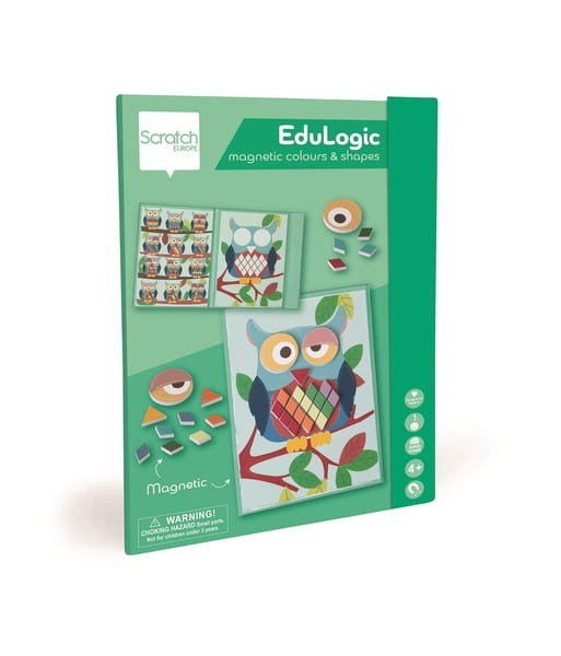 Magnetyczna Układanka Kształty i Kolory Sowa - Scratch