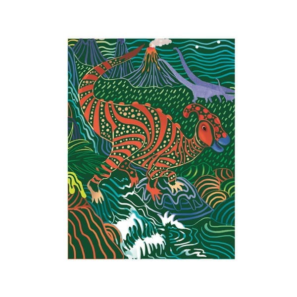 Kolorowe Zdrapywanki z Rysikiem Dinozaury 6 szt. - Box Candiy