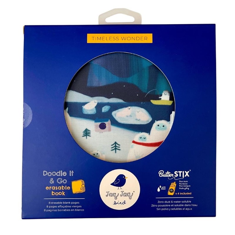 Książeczka do malowania kredą Doodle It Book Yeti - Jaq Jaq Bird