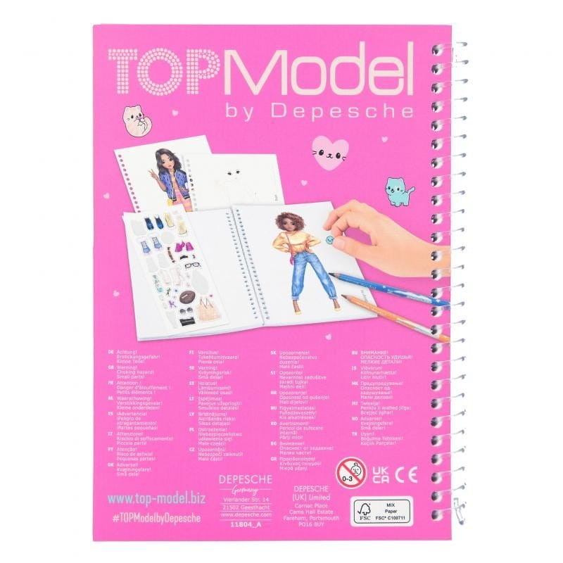Notes z konturami sylwetek i Naklejkami Modelki - TopModel