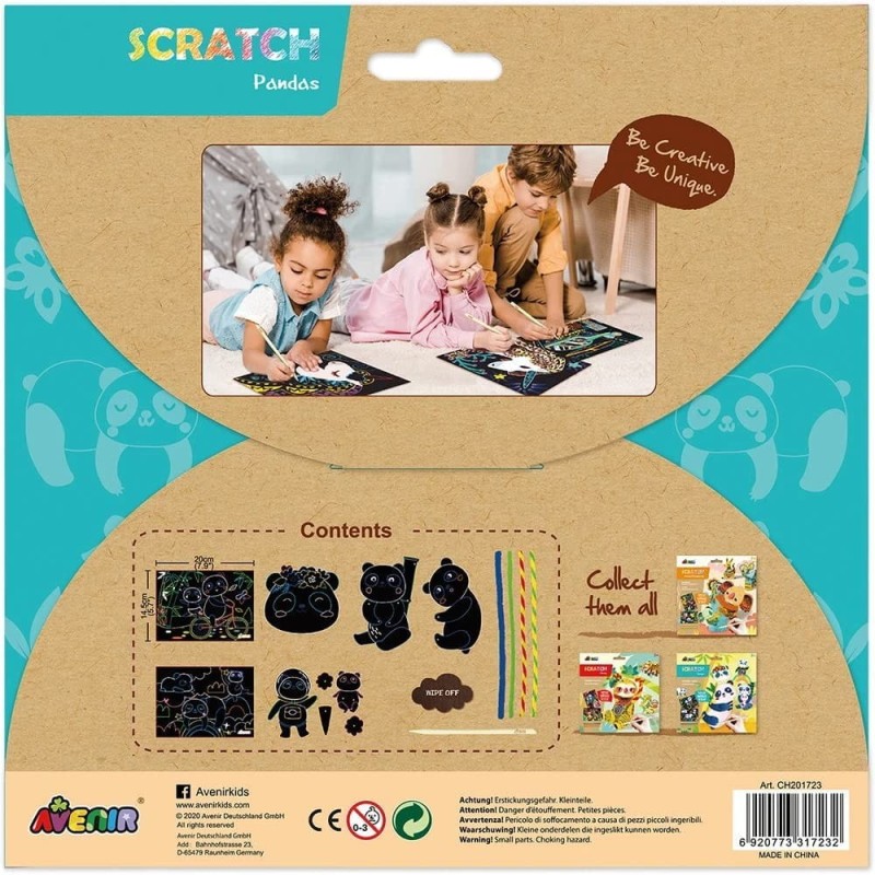 Wydrapywanki Panda Różne Kształty - Avenir