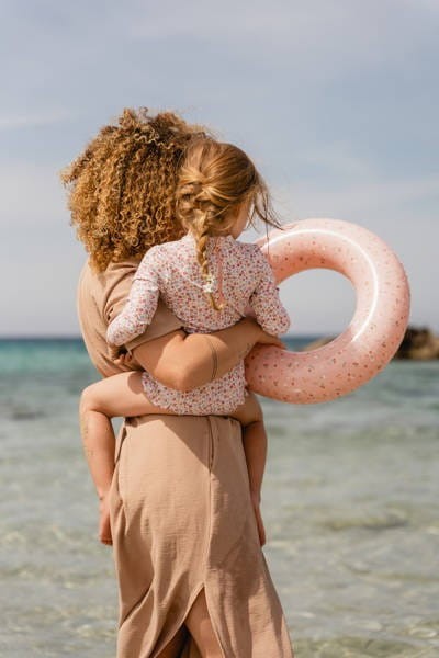 Koło do pływania 50 cm Pink Flowers - Little Dutch