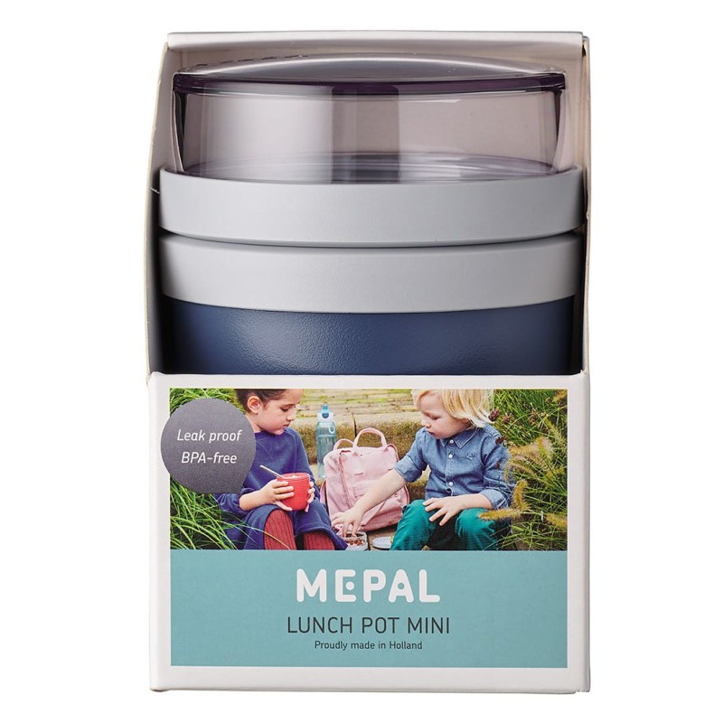 Podwójny Pojemnik na Jedzenie Granatowy Lunchpot Ellipse mini - Mepal