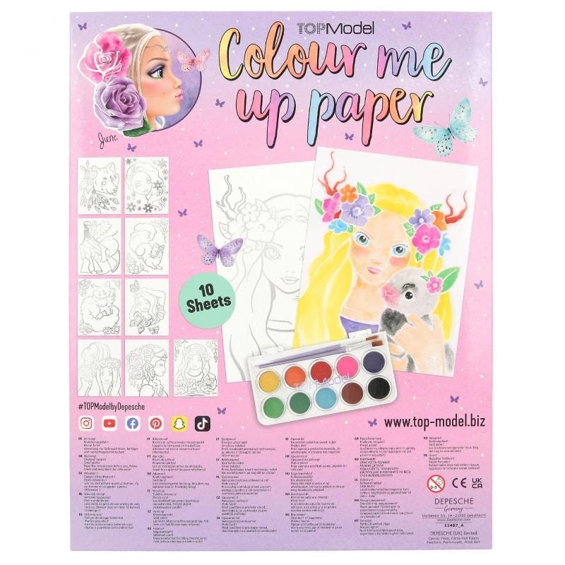 Obrazy do Malowania z Farbami Akwarelowymi Colour Me Up Paper - TOPModel