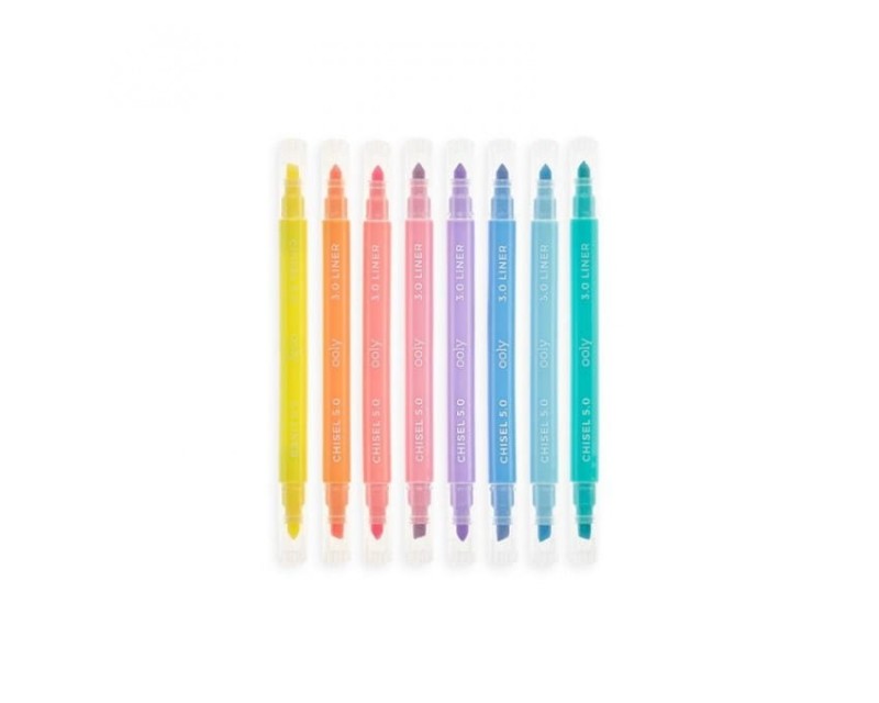 Dwustronne Zakreślacze Pastel Liners 8 szt. - Ooly