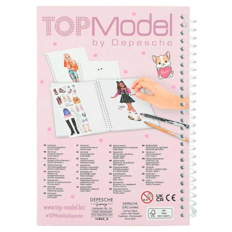 Notesik z Naklejkami do Projektowania Ubrań - TOPModel