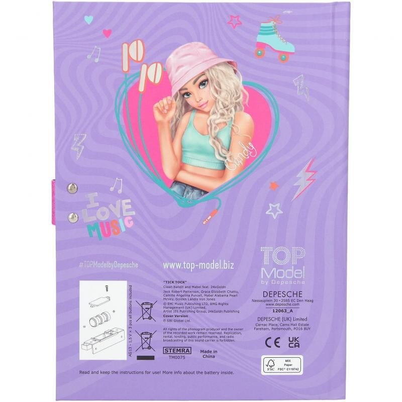 Grający Pamiętnik na Kod Girl Power - Top Model