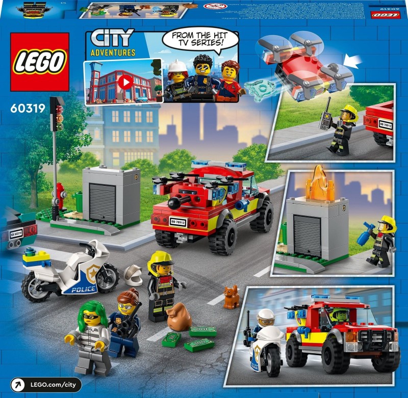 Klocki LEGO 60319 Akcja strażacka i policyjny pościg