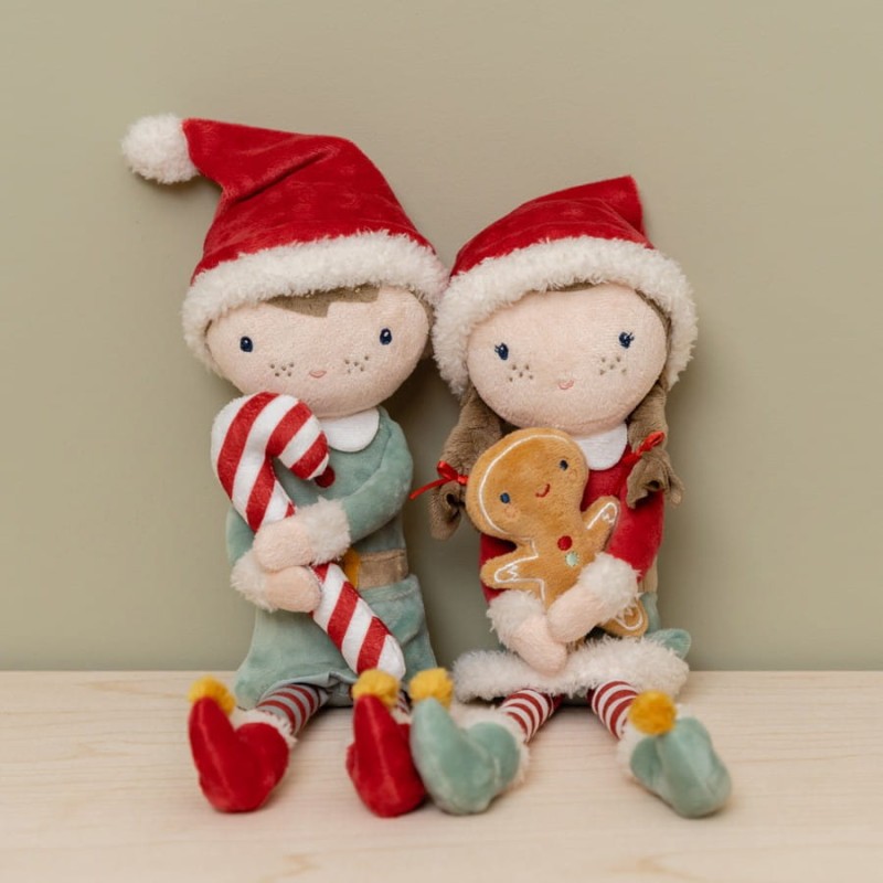 Świąteczna Lalka Rosa 35 cm w Pudełku - Little Dutch