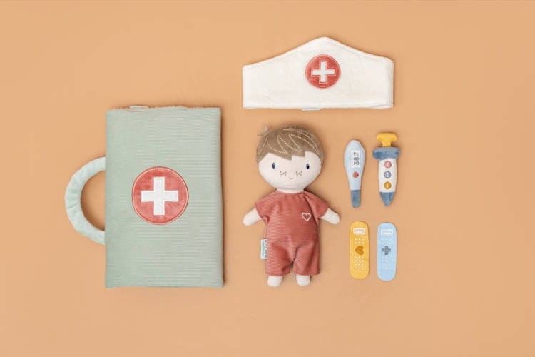 Zabawa w Lekarza Pacjent i Akcesoria Doktora - Little Dutch