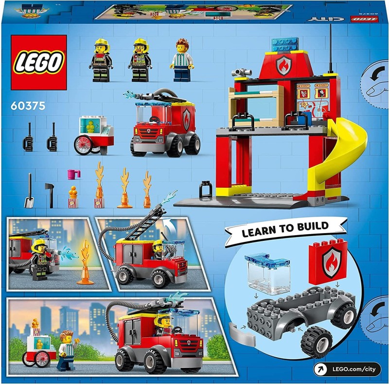 Lego Remiza Strażacka i Wóz Strażacki 60375