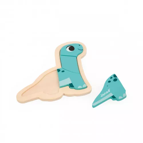Puzzle Progresywne Dinozaury 4 szt. - Janod