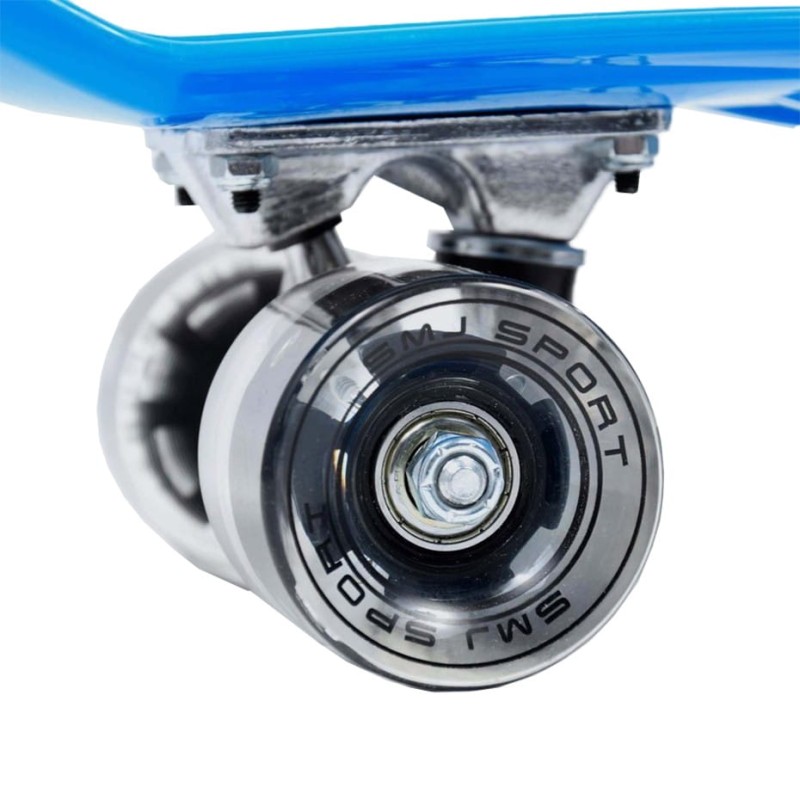 Deskorolka ze świecącymi Kółkami fiszka niebieska Smj