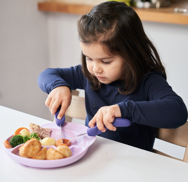 Talerzyk z Przyssawką i Przegródkami Fioletowy - Nana's Manners