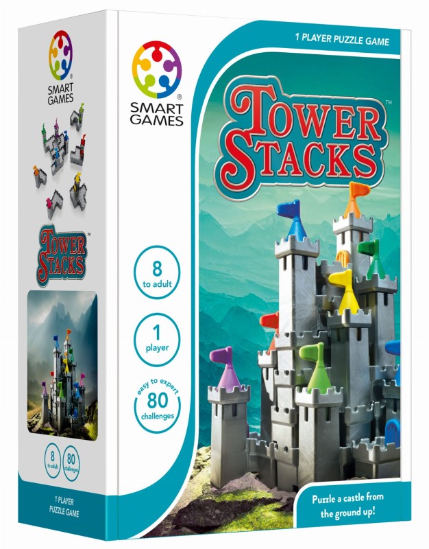 Smart Games Tower Stacks - Łamigłówka 80 wyzwań