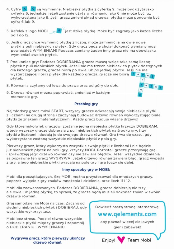 Gra Matematyczna Krzyżówka - Mobi