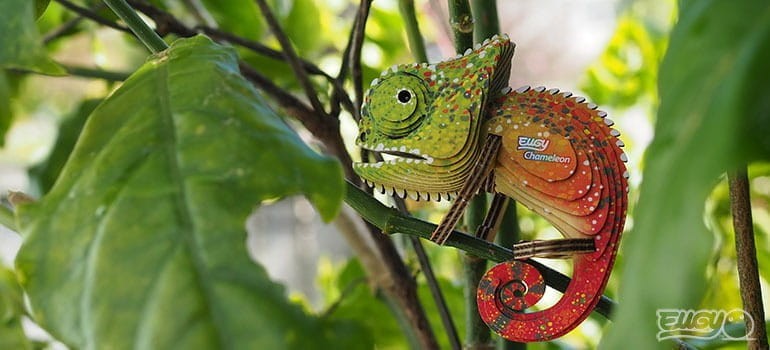 Kameleon Trójwymiarowa Układanka Puzzle 3D - Eugy