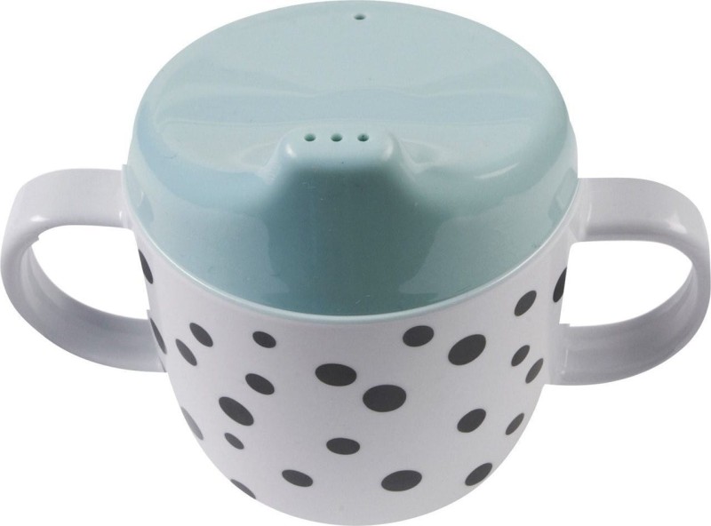 Kubek z ustnikiem Dots niebieski - Done By Deer