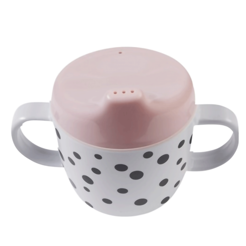 Kubek z ustnikiem Dots Róż - Done By Deer