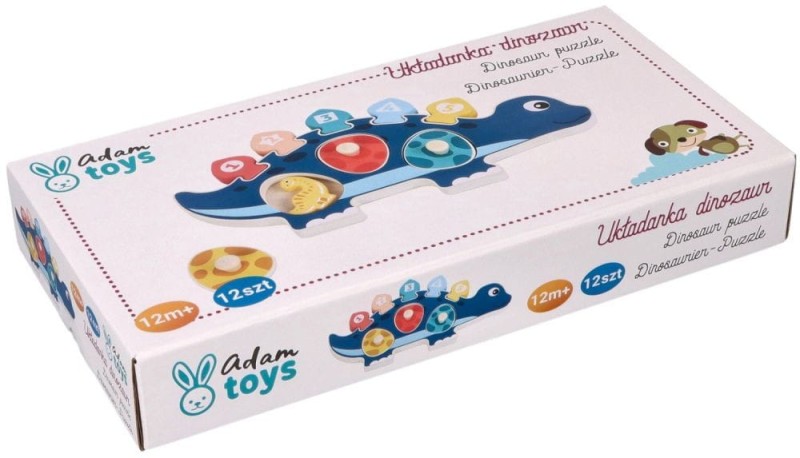 Dinozaur Układanka z Cyframi - Adam Toys