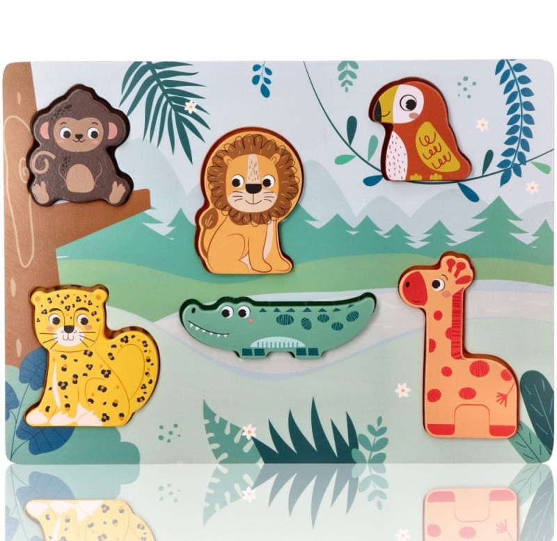 Sensoryczna Układanka Dotykowa Zwierzęta Safari Adam Toys