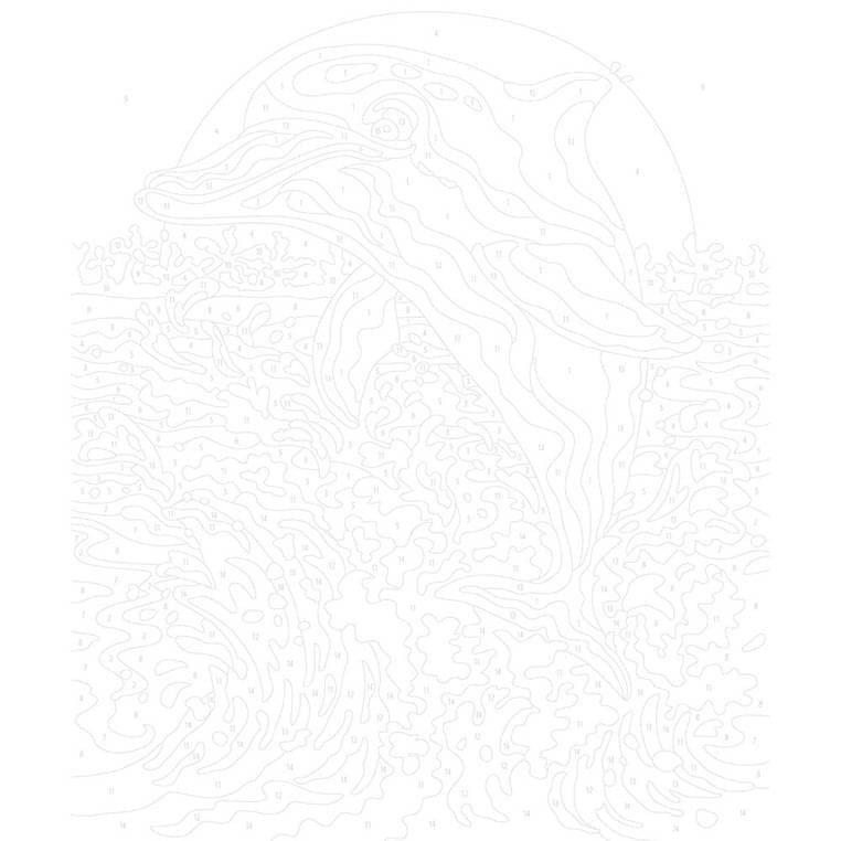 Malowanie po numerach Delfiny - Janod