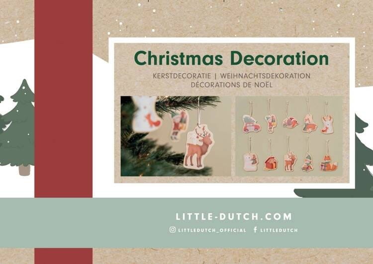 Świąteczne Ozdoby na Choinkę Drewniane Little DUtch