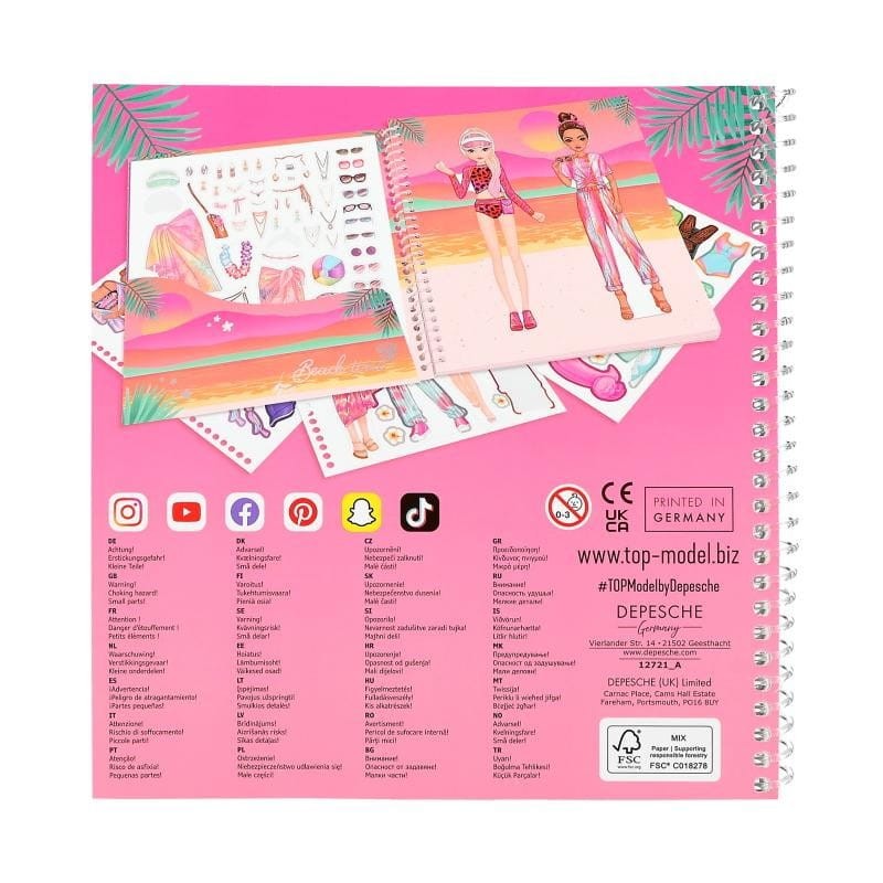 Ubierz mnie Notes z Naklejkami Dress Me Up HOLIDAY - TOPModel