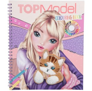 Kolorowanka z Naklejkami i Cekinowym Kotkiem - TOPModel