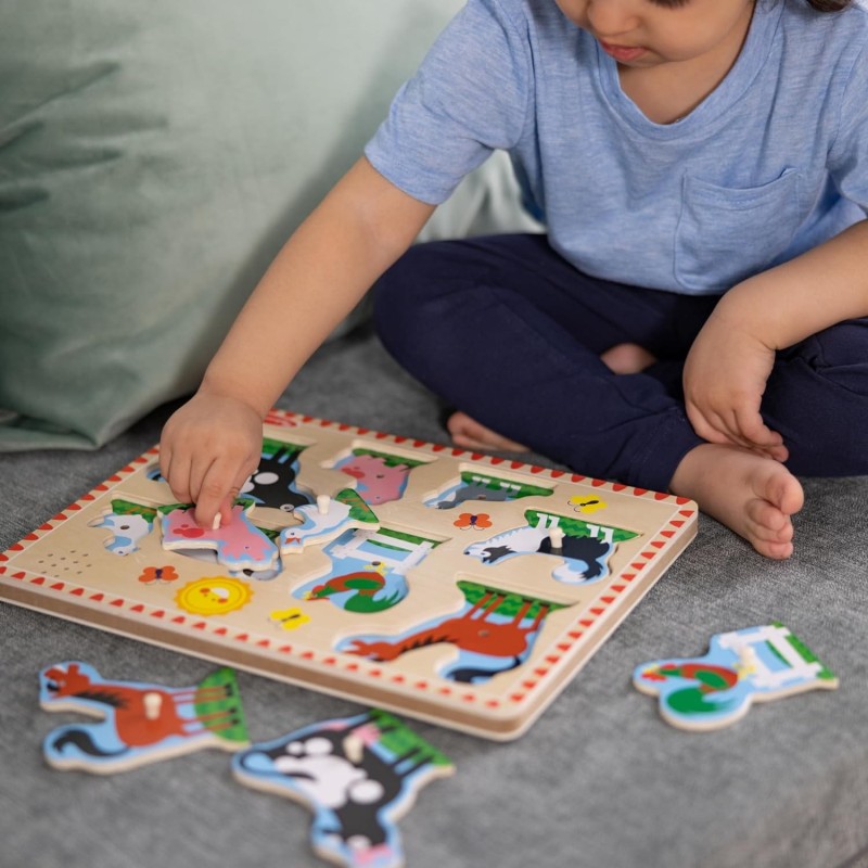 Puzzle z odgłosami zwierząt Farma Melissa & Doug