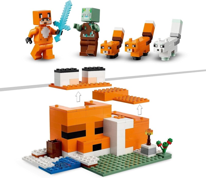Lego Minecraft Siedlisko lisów 21178