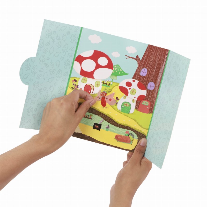 Pojemnik do obserwacji robaczków z lupą, pęsetą, naklejkami b.toys