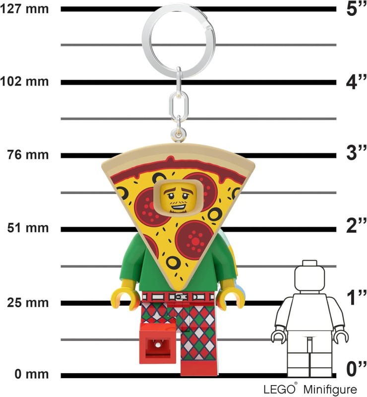 Lego breloczek z latarką LED ludzik Pizza KE176
