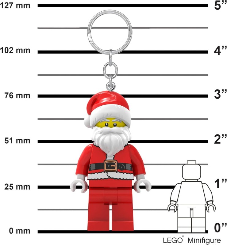 Lego brelok z latarką LED Święty Mikołaj KE189
