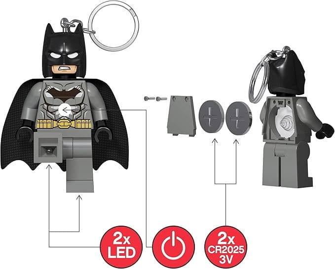 Lego breloczek z latarką Batman szary LGL-KE92