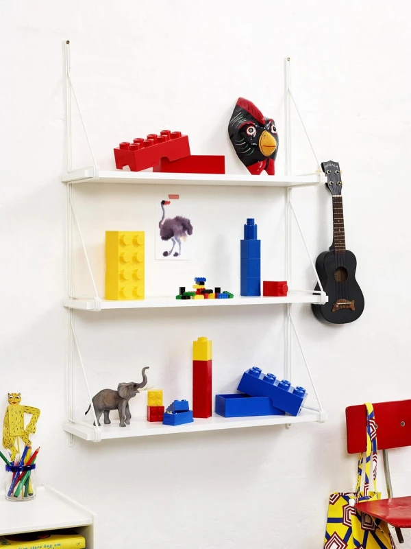 Lego pudełko klocek niebieski, lunchbox, piórnik, pojemnik