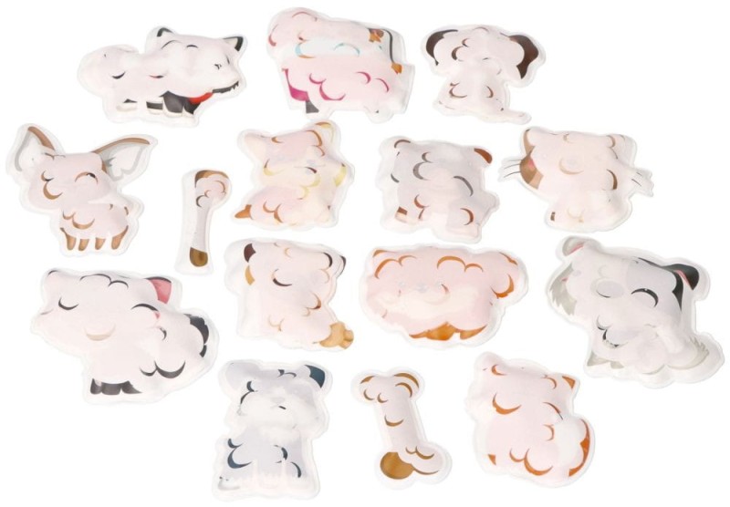 Naklejki do wanny zmieniające kolor zwierzaki Buddy & Barney