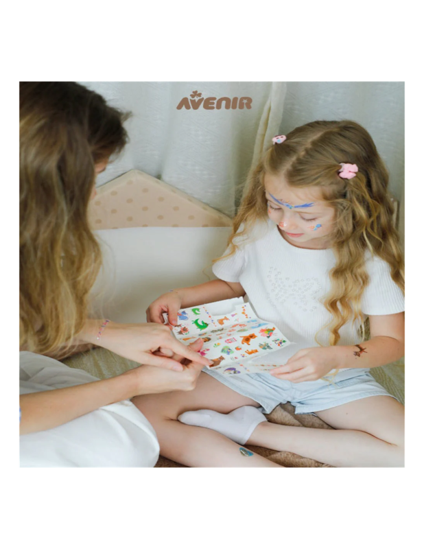 Tatuaże dla dzieci i naklejki na paznokcie zwierzęta Avenir