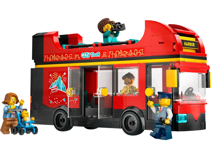 Czerwony, piętrowy autokar Lego 60407