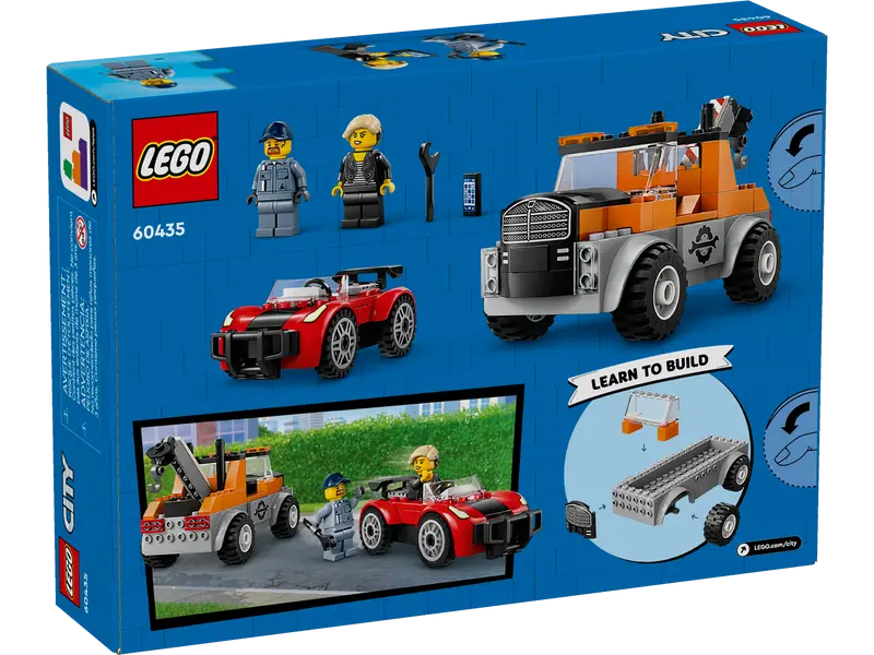 Samochód pomocy drogowej i naprawa sportowego auta Lego 60435