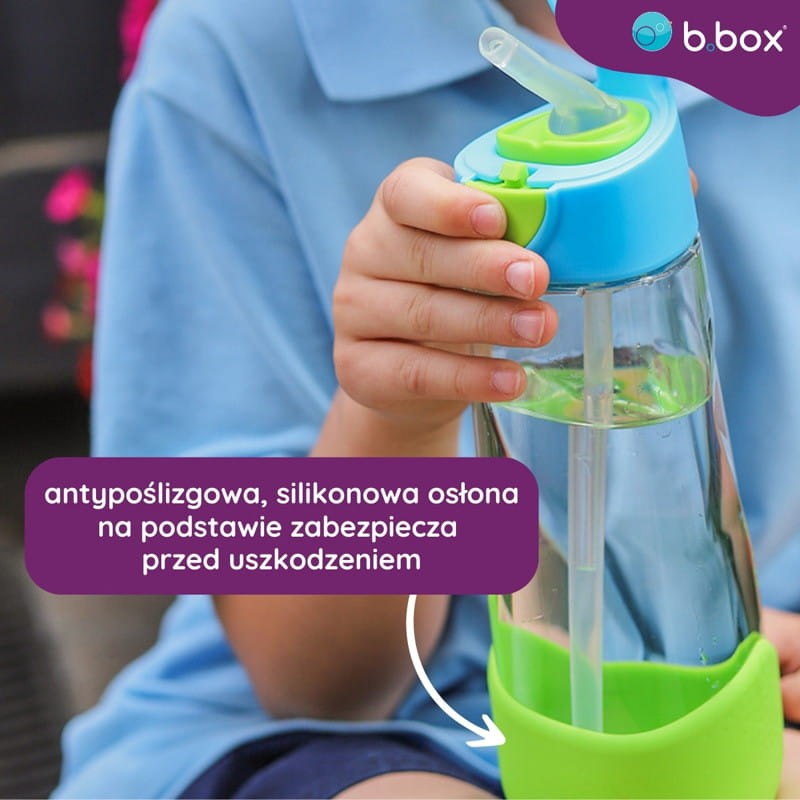 b.box butelka ze słomką 600 ml tritanowa, bidon Emerald Forest