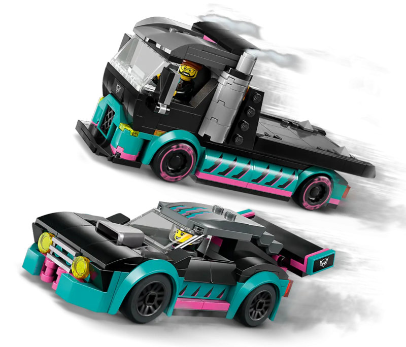 Samochód wyścigowy i laweta Lego 60406