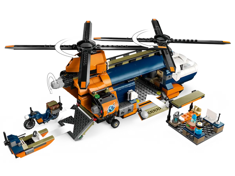 Lego 60437 Helikopter badaczy dżungli w bazie