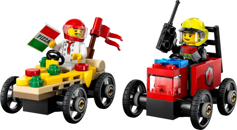 Lego 60458 Zestaw wyścigówek: pizza kontra wóz strażacki