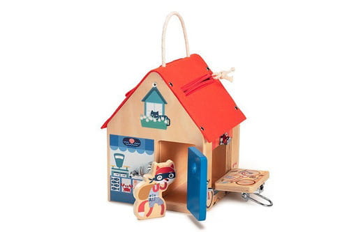 Lilliputiens domek manipulacyjny z zamkami Lisek Włamywacz