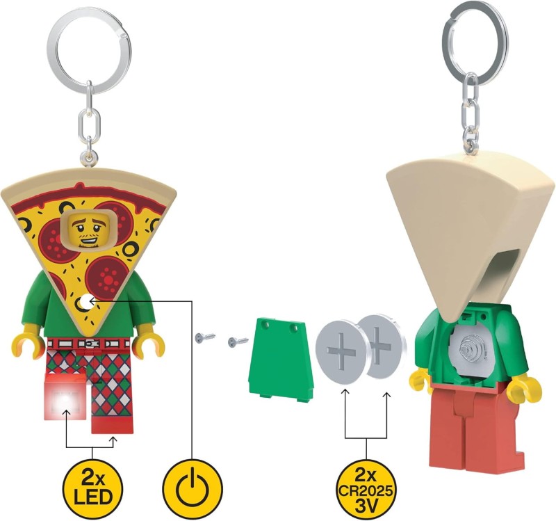Lego breloczek z latarką LED ludzik Pizza KE176